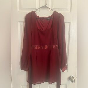 Lulu’s purple long sleeve mini dress